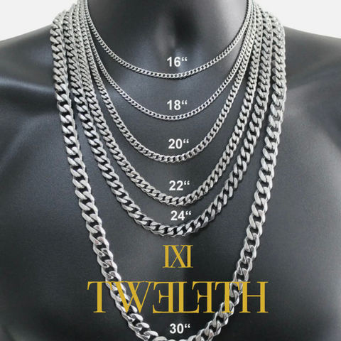 16" DIAMOND CUBAN LINK CHAIN - TWO TONE
