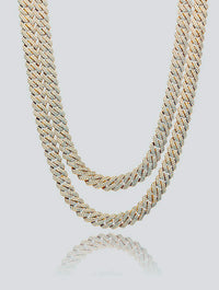 18" DIAMOND CUBAN LINK CHAIN - GOLD